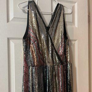 Julia Jordan black Multi Sequin Midi Dress